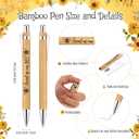 Spakon 50 Sets Bee Baby Shower Pens Favors Bamboo Pens with Thank You Bookmarks Cute Baby Shower Return Gifts for Guest Party Favors Decorations Game Prizes Gender Reveal Supplies