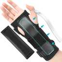 Wrist Splint for Carpal-Tunnel Syndrome, Adjustable Compression Wrist Brace for Right and Left Hand, Pain Relief for Arthritis, Tendonitis, Sprains