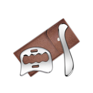 2-in-1 Stainless Steel Gua Sha Muscle Scraper Tool, Myofascial Scraping Tools for Physical Therapy, Lymphatic Drainage Massager, Soft Tissue Massage Tool (S+D)