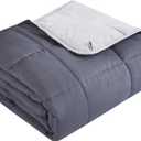 Topcee Weighted Blanket for Adults (25 lbs, 60" x 80") Queen Size Soft Cooling Heavy Blanket Sleeping, Apply to 240-260 lbs Body, Thick Breathable Blanket with Glass Bead, Easy Care, 14-dark Grey&light Grey, 60"×80"-25lbs
