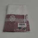ARTMAGIC Red Plaid Kitchen Curtain Valance and Tiers Set Farmhouse Lace Sheer Curtains Set Short Window Rod Pocket for Kitchen Bedroom Bathroom Living Room(Red, 3pcs, 54"x18"+27"x24"x2)