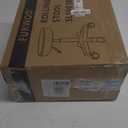 FURWOO Round Rolling Stool Height Adjustable Stool with Wheels for Spa Salon Massage Black