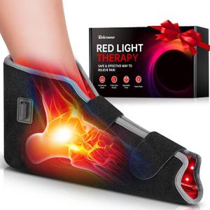 Red Light Therapy for Foot, Near Infrared Light Therapy Foot Shoe with Timer, 3-in-1 Chips & 99 Red Light Feet Therapy Wrap for Feet Ankle Heel Joint Comfort