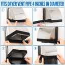 6Pcs Dryer Vent Lint Catcher Bags, Lint Trap Catcher for Dryer Vent for Outside