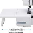 Brother ST4031HD Serger, Strong & Tough Serger, 1,300 Stitches Per Minute, Durable Metal Frame Overlock Machine, Large Extension Table, 3 Included Accessory Feet, 12.99 x 14.37 x 17.01 in., White