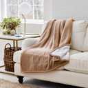 Eddie Bauer | Smart Heated Electric Throw Blanket - Reversible Sherpa - Hands Free Control - Wi-Fi Only (2.4GHz) - Compatible with Alexa, Google, iOS, Android - Khaki