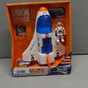 Wbzle Spaceship Shuttle Toy with Astronaut Figure - Fun Rocket Ship Space Toys for Kid, Space Toy for Boys 5-8 Planet Toys with Lights Spray and Sound, Astronaut Exploration Gift  Standard Edition