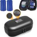 YANISM Insulin Cooler Travel Case TSA Approved, Medication Diabetic Cooler for Daily Life Trip with Thermometer Temperature Display Refrigerated Medicine Organizer Bag with 2 Ice Pack（Carbon Fiber）