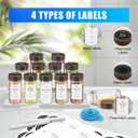 VIBRATITE 30 Pack Spice Jars with Acacia Lids, 4 oz Round Glass Jars Spice Containers Set with Labels, Pen, Funnel, Seasoning Storage Bottles with Shaker Lids for Rack, Cabinet, Drawer