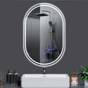 Oval LED Bathroom Mirror, 26"x 38" Frameless Lighted Mirror