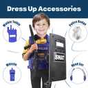Ultimate All-in-One Kids Police Role Play Toy Kit - 15-Piece Policeman Pretend Play Set for Kids - SWAT Accessories for Dress Up Costumes - Badge, Shield, Vest, Handcuffs Included