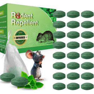 24P Rodent Mice Repellent, Peppermint Oil to Repel Mice and Rats, Natural Ingredients Rat Repellent Balls
