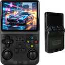 R36s Retro Handheld Game Console, 640x480 Retro Gaming Console 3.5 Inch IPS HD Screen, 64GB Built-in 15,000+ Classic Game with Portable Hand Held Open Source Linux System, 3500mAh Battery