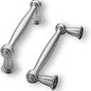 Khtumeware 2 Pack 3 Inch(76mm) Brushed Satin Nickel Cabinet Pulls Kitchen Cabinet Handles Cabinet Hardware for Cupboard Drawer Handles Dresser Pulls