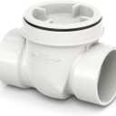 GASHER 3" PVC Backflow Preventer Valve, Sewer Check Back Flow Preventer Drain Backflow Preventer Valve for a Variety Of Drainage Systems
