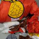 6FT Christmas Inflatables Decoration Outdoor Black Santa Claus Hip-pop Rapper Christmas Blow Up Yard Decoration Blowups Build-in LED Light for Holiday Party Xmas New Year