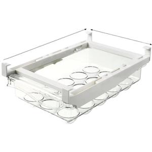 Egg Tray  Refrigerator Egg Organizer, Clear Plastic | Keep Eggs Secure & Visible in Your Fridge  Transparent Drawer-Style Storage Bin Saves Space, Protects Eggs, and Makes Kitchen Organization Easy