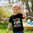 Toddler Easter Shirt Boys Girls Bunny Eggs-cavator Truck Graphic T-Shirt Kids Short Sleeve Cotton Easter Tee Tops 2-7 Years, , 4T, Black