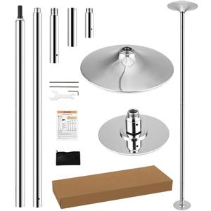 Dance Pole Set -Premium Heavy Duty Height Adjustable 7.38-8.85ft Portable 45mm(1.77") 360Spinning Pole Dancing Pole W/CE Certificate for Home Gym, Removable, 200KGS Capacity