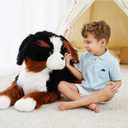 Giant Dog Stuffed Animals, Soft Large Dog Plush, Bernese Mountain Dog Stuffed Animal, Toy Gifts for Kids & Adults, 4.5 lbs, 40 inch