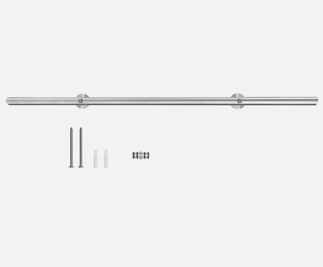 DIYHD 3.3FT Stainless Steel Sliding Rail with Mounting Disc and Joint in Connector