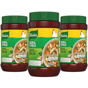 Knorr Granulated Bouillon 3 Count Chicken For sauces, gravies, and soups Fat and Cholesterol Free, 12 Piece, BBD: OCT 2025