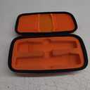 alavisxf xx CD Case, 96 Capacity EVA Protective Blu-ray DVD Case Portable Zipper CD Case Holder Disc Storage Organizer Wallet Bag for Car Home Travel (96 Capacity, Orange96)