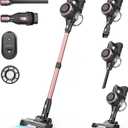 Vazone S22 Cordless Vacuum Cleaners for Home, 6 in 1 Lightweight Stick Vacuum with 45KPa Powerful Suction, Self-Standing Vacuum Cleaners Rechargeable Cordless Vacuum for Pet Hair (Gold)