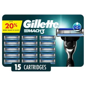 Gillette Mach3 Razor Blades for Men, 3-Blade Razor Refills, 14 Count