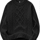 ANRABESS Women Oversized Chunky Cable Knitted Vintage Sweater 2025 Fall Winter Outfits Medium