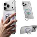 ESR for MagSafe Phone Grip, Dual-Side Magnetic Phone Grip,360 Adjustable Thin Magnetic Ring Holder Stand,for iPhone 17 16 15 14 13 12, Samsung,All Phones, MagSafe Accessories (2 Metal Rings Included) (Lavender)