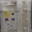 FoldWise Upgraded Folding TV Tray Table - Extra Large & Sturdy Laptop Table for Couch, Height & Angle Adjustable Desk for Dinner, Work & TV - Includes Footrest, Cup Holder, iPad Holder & Edge Stopper ((White) - Bright Wood)