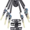 Central Fuel Spider Injector w/Bracket 4.3L V6 Compatible with Chevy Astro Blazer C1500 Express 1500/2500 Silverado 1500 1996-2002 12568332 FJ10565 19210688
