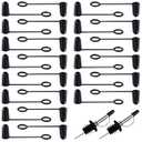 Isslly 30 PCS Pourers Dust Caps, Rubber Liquor Pour Caps, Black Spout Pourers Covers with Loop, Dustproof Liquor Bottles Spouts Caps