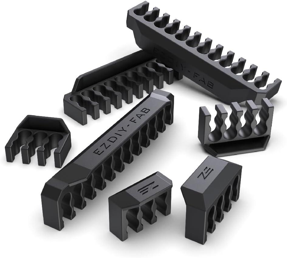 EZDIY-FAB Shield Cable Comb Kit for 16AWG, 18AWG PSU Cable Extension,Includes 4 x 24P + 16 x 8P + 8X 6P-Black