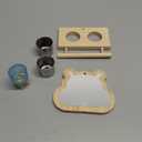 5PCS Bird Perch and Toy Set. Includes a Perch, Feeder, Swing, and Chew Toy. Hangable Natural Solid Wood Birdcage Accessories, Suitable for Small Budgies, Cockatiels, Conures, Lovebirds, Etc.