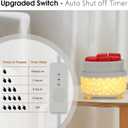 Wax Melt Warmer with Timer Ceramic 3-in-1 Electric Candle Burner with Auto Shut Off (2/4/8H) & Removable Dish, Scented Wax Melter for Home Fragrance & Aromatherapy