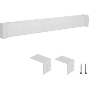 VEVOR Baseboard Heater Covers, Premium Series 5 ft Standard Electric Heating Unit Front Cover for Home Improvement, Heavy-duty Steel, Easy Installation for Bedroom Replacing Old Cover, White