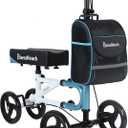 Economy Knee Scooter Steerable Knee Walker for Foot Injuries Compact Crutch Alternative with Dual Braking System (Blue)