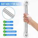 2 PCS Shower Grab Bars for Seniors, 24 Inch Anti Slip Shower Handle, Stainless Steel Bathroom Balance Bar, Safety Hand Rail Support, Assist Bath Handrails for Handicap, Elderly, Pregnant
