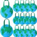 12 Pcs Earth Day Tote Bag Earth Party Gifts Reusable Shopping Bags with Handles Non Woven Grocery Tote Gifts for Party Decor Women Friends Colleagues Favor