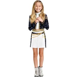Girls 3PCS Fashion Stage Costume Outfits, 4-12 Years (Golden)