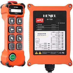 Wireless Crane Remote Control Industrial for Overhead Bridge Travelling Hoist Crane 8 Channel Radio Transmitter and 110V 220V 380V Receiver