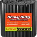 LAVEVE Corrugated Metal Garden Edging 12" x 20Ft, Landscape Edging Border for Lawn, Flower Bed, Garden Fence, Paver Edging (Black)