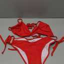 Women Two Piece Bikini Swimsuit Sexy Bathing Suits Halter Triangle Tops String Cheeky Bikini Sets S