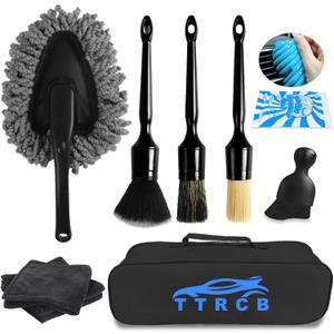 10PCS Car Detailing Cleaning Kit Interior Cleaner, Car Detailing Brushes, Car Duster, Car Cleaning Gel, Microfiber Cleaning Cloth, Car Accessories Essentials Supplies Tools for Auto,Truck, Interior