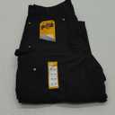 Carhartt Men's Big & Tall Firm Duck Double Front Work Dungaree (36W x 34L, Black)
