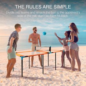 2-in-1 Durable Construction Slam Pong Set 29"×67"×39