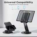 OMOTON Tablet Stand for iPad, Adjustable Tablet Holder for Desk, Portable Monitor Stand Compatible with 4-15.6" Tablets Kindle Such as iPad Pro 11, 10.2, 13, Air/Mini