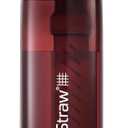 LifeStraw Go Series  BPA-Free Water Filter Bottle for Travel and Everyday use removes Bacteria, parasites and microplastics, Improves Taste, 22oz Merlot Me Away